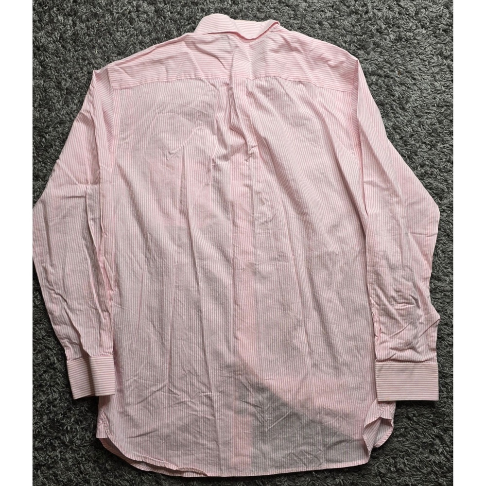 Daniel Cremieux Signature Collection Pink Stripe Cotton Linen Blend Shirt Mens M - Picture 5 of 5